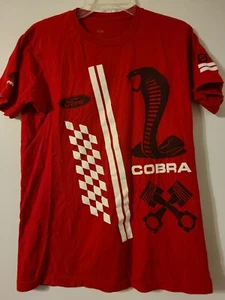 FORD Performance Cobra Red Tee T-Shirt Shelby Mustang Short Sleeves Cotton Sz M - Picture 1 of 8