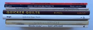 Lot of 7 QUILTING books THE BIG BOOK OF APPLIQUE Trip Around the World Quilts + - Imagen 1 de 6