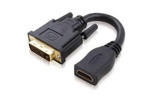 15Cm Dvi D M To Hdmi F Adapter Cable Male To Female - Picture 1 of 1
