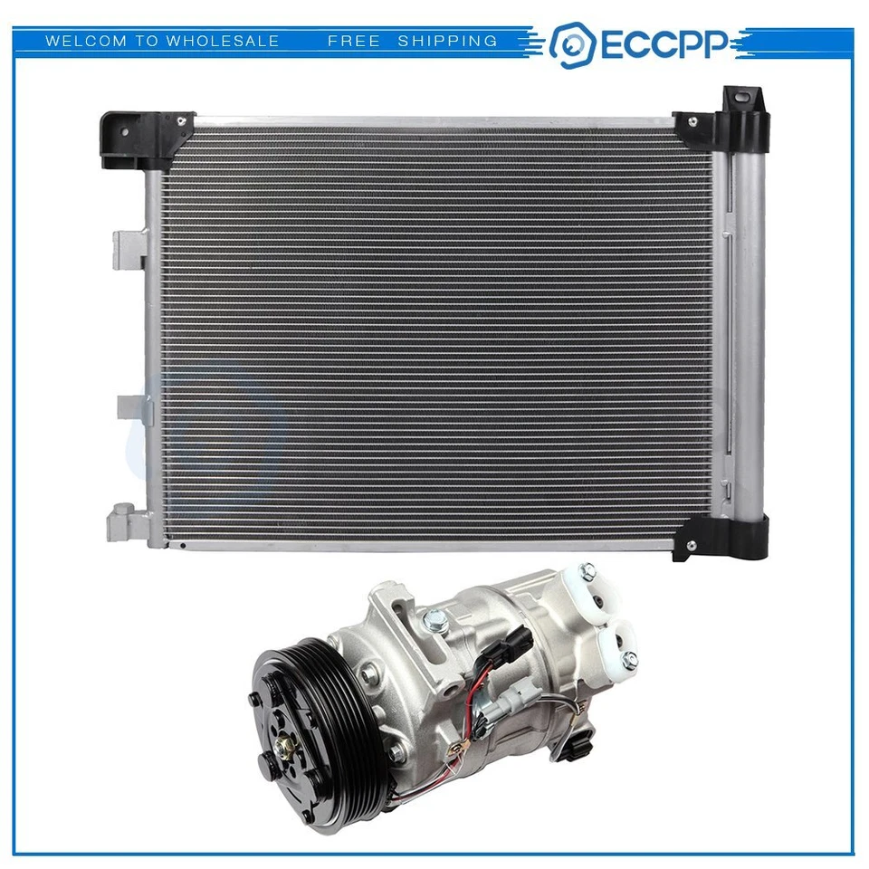 Kit de refrigeración de condensador de CA y compresor de CA para Nissan Sentra 2013-2015 Foto 1 de 4