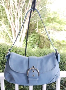 Bolso de Hombro Coach 9248 Vintage Medio Azul Cielo Soho Y2K Cuero - Imagen 1 de 18