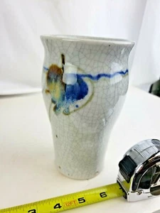 Schöne Vintage Studio Japanische Keramik Vase ca. 80er Jahre, knisternd - Bild 1 von 10