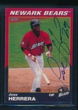 2007 Choice Newark Bears #10 Jose Herrera signed auto autograph very tough