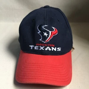 Houston Texans Reebok Hat Cap Mens Strap Back Blue Football Sports NFL Cotton - Picture 1 of 11