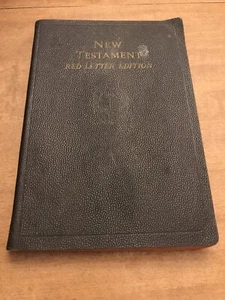New Testament Red Letter Edition Bible ~ 1940s Authorized Version Condition - Imagen 1 de 6