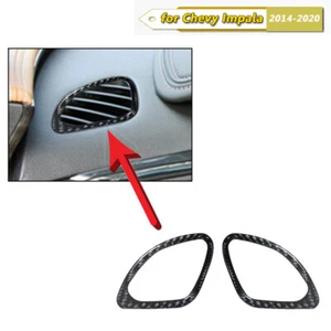 2pcs Carbon Fiber Dashboard Air Vents Stickers Cover Trim For Chevy Impala 14-20 - Picture 1 of 15