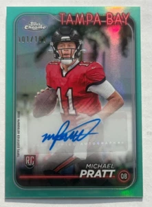 2024 Topps Chrome Auto Rc Teal Aqua Refractor 101/199 Michael Pratt RA-MPR - Picture 1 of 2