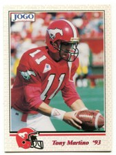 1993 Jogo CFL Tony Martino Card #67 Calgary Stampeders Kent State