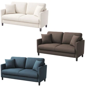 65 Inch Teddy Fleece Sofa Set 2 Seater Living Room Sofa Set Couch LoveSeat - Picture 1 of 28