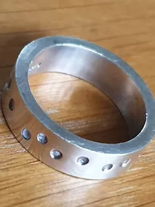 Anillo de plata esterlina maciza usado 7,9 g punto banda banda talla R Birmingham AMS - Imagen 1 de 12