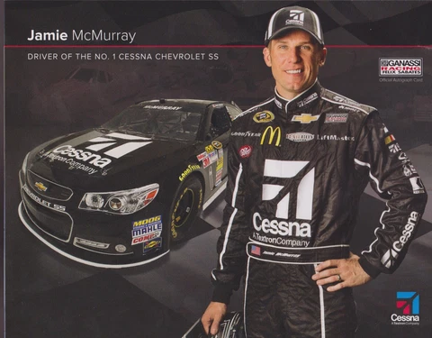 2014 JAMIE MCMURRAY "CESSNA" #1 NASCAR SPRINT CUP SERIES POSTCARD Cover