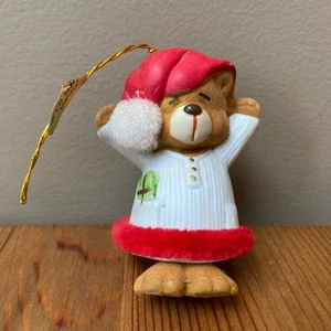 Jasco Soft 'N Snoozy Chimers Sleepy Bear Biskuitporzellan Glocke Ornament Vintage - Bild 1 von 4