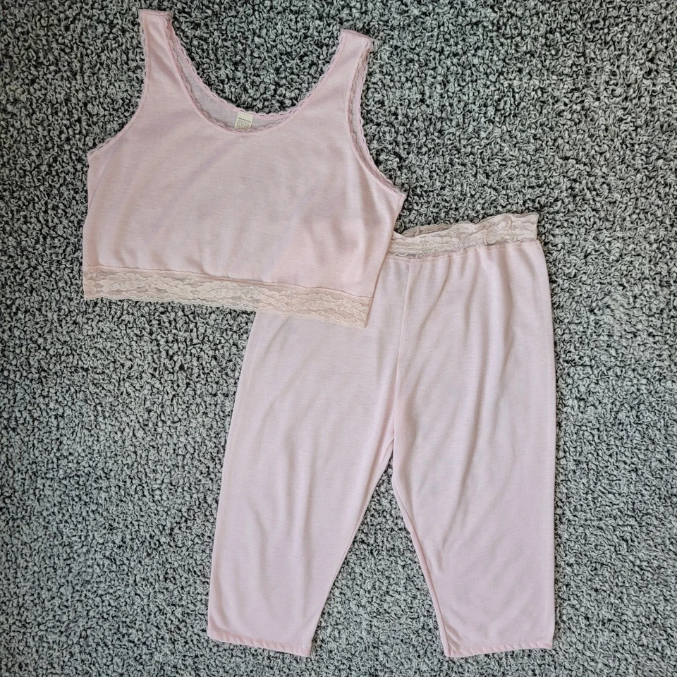 Conjunto de pijama vintage años 90 bebé rosa polar pastel coqueta lindo femenino Foto 1 de 4
