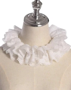 Vintage Lace Ruffled Multi-Layer Collar Victorian Edwardian Costume Neck - Picture 1 of 4