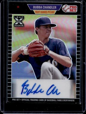 2021 Pro Set Metal Bubba Chandler 1989 Auto Rainbow Ebony RC Rookie #3/15 - Image 1 of 2