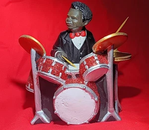 1994 All That Jazz Enesco Drummer Figurine Modified One of a Kind - Picture 1 of 5