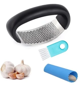 Garlic Press Rocker - Stainless Steel Garlic Crusher, Chopper, Mincer with Si... - Picture 1 of 8