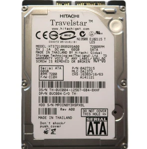 Hitachi HTS721060G9SA00 0A27315 DA1373 (MPCC) 2.5" 60Ggb Sata Thailand NOV-06 - Picture 1 of 1