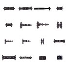 Eisen Landhaus Möbel Scharniere schwarz Torbänder Scharnier Türbänder