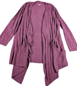 Barefoot Dreams Cardigan Womens 3X Purple CozyChic Lite Open Front Pockets - Picture 1 of 8