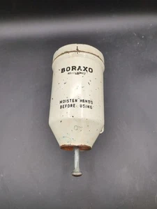 VINTAGE BORAXO SOAP DISPENSER WITH CHROME LID AND PLUNGER. EXCELLENT ITEM - Picture 1 of 3
