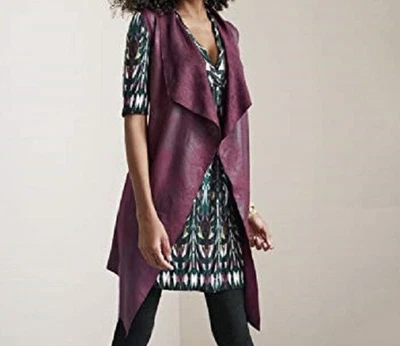 Colete Feminino de Camurça Masseys em Borgonha - Médio - Imagem 1 de 2