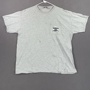 Harley Davidson Men XL Gray Short Sleeve Work Shirt Stains - Picture 1 of 13