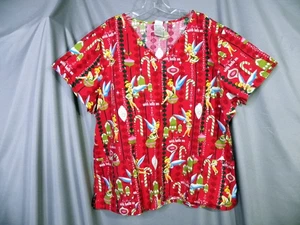 Disney Scrub Scrub Top Damen 2X Tinker Bell Kurzarm Here I Am With Bells On - Bild 1 von 6