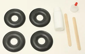 4 -Foam Donut Dust Cap Kit for KEF 103/4 104/2 104/4 105/3 107/2 - Picture 1 of 1