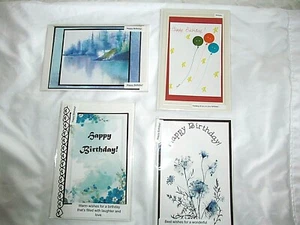 Menge 4 handgefertigte Geburtstagskarten. w Briefumschläge - Bild 1 von 5