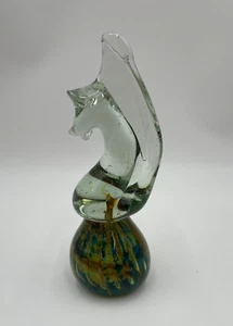 Mdina Sea Horse Glass Paperweight. B4 - Picture 1 of 9
