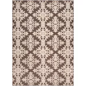 SAFAVIEH Cottage Collection COT906D Brown / Creme Rug - Picture 1 of 11
