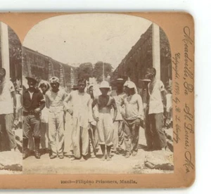 Filipino Prisoners Manila Philippines Keystone Stereoview - Bild 1 von 3