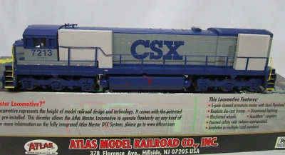 Atlas Master HO Scale CSX CSXT GE U30C Diesel Locomotive #7213 NOS DCC - Image 1 of 4