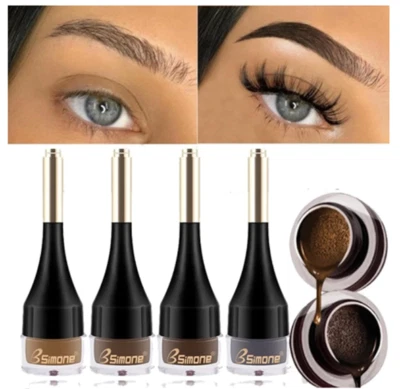Crema de maquillaje cejas gel impermeable tinte cejas líquido con pincel 4 colores. Foto 1 de 4