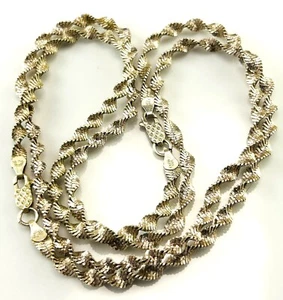 STERLING SILVER 925 NECKLACE BRACELET SET LOT DEMI MARKED ITALY 925 ITALIAN - Picture 1 of 4