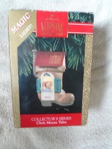 1993 Hallmark Andenken Ornamente MAGIC LIGHT SAMMLERSERIE CHRIS MOUSE TALE - Bild 1 von 10