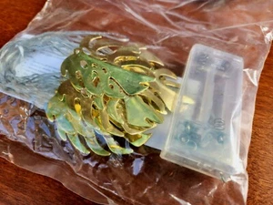 2 pack Gold Leaf string of Holiday Lights Battery powered - Picture 1 of 4