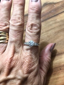 Goldmark Sterling Silver 925 Solitaire Cubic Zirconia Band Ring - Size 7.75 🌻 - Picture 1 of 13