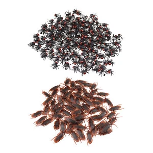 100pcs Fake Flies Simulation Flies Cockroaches Prank Props Practical Joke - Picture 1 of 14