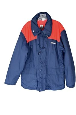 Men's Vintage Ellesse Navy Blue Red Lightweight Winter Coat 40R - Image 1 of 4