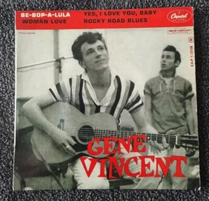 RARE EP/45RPM GENE VINCENT 1ER PRESSAGE FRANCAIS EAP120198 DE 1961 TRES BON ÉTAT - Imagen 1 de 4