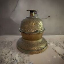 Vintage Etched Brass Elephant Claw Bell - Made in India