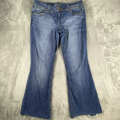 Jeans vintage LEI Ashley Trouble niñas 15 (32x26) azul denim acampanado Y2K boho Foto 1 de 4