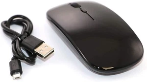 Panyje BLACK Wireless Bluetooth Quiet click Mouse Max Compatibility - Picture 1 of 4