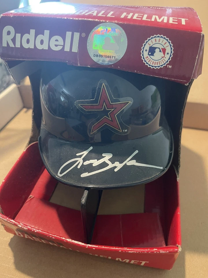 Mini Casco Riddell Autografiado Lance Berkman Topps Reservado Autenticado y JSA Foto 1 de 4