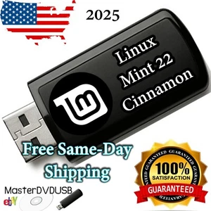 Linux Mint 22 Cinnamon 8GB USB - Stable, Fast & Secure | Free Same-Day Shipping - Picture 1 of 8