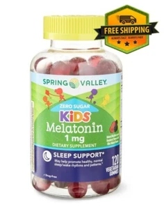 Spring Valley Zero Sugar Kids Melatonin Sleep Support Gummies 1 mg, 120 Count - Picture 1 of 5