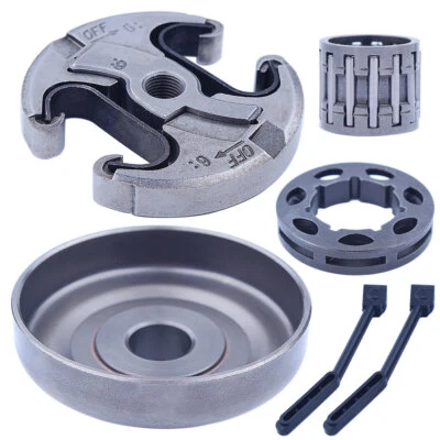 ADEFOL 3/8" Clutch Drum Rim Sprocket Kit For Husqvarna 455 460 Rancher Needle Bearing
