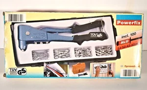 Remachadora manual y adaptadores TUV Powerfix abiertos nunca usados en caja completa - Imagen 1 de 16